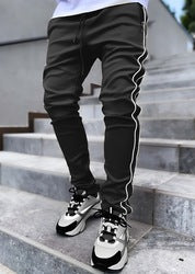2022 Sports Top Mens Stretch Sweatpants Slim Solid Color Gym Pants Jogger Reflect Running Training Jogging Pants Man