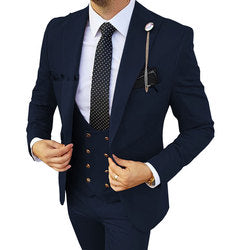 2023 OEM Trajes De Hombre Slim Fit Groom Wedding Business Tuxedo Suit Formal Gentleman 3 Pieces Blazer Designs For Set Men Suits