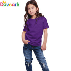 Custom Logo T-shirt Boy 100% Premium Cotton T-shirts Plain Tshirts Blank Baby Girl Kids Short Sleeve t shirt Boy Kids Tee