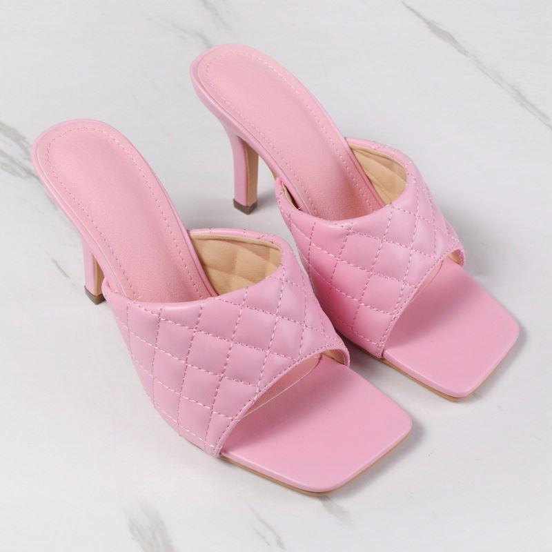 classic stiletto heel ladies sandals individual heels square toe solid shoes women