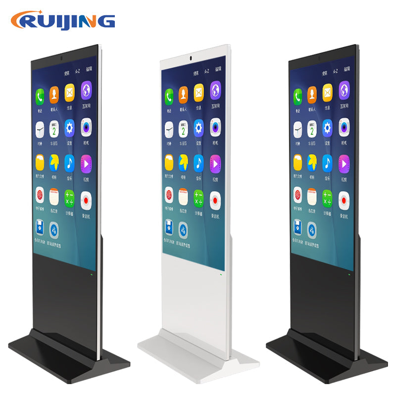 New Elegant Floor Standing Digital Signage and Display Wifi Lcd Screen Totem Kiosks 55 Inch Indoor Advertising Playing Equipment