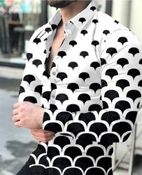 Fashion Custom Men Tee Dress Shirts Casual Clothes Long Sleeve Printing Shirts For Mens