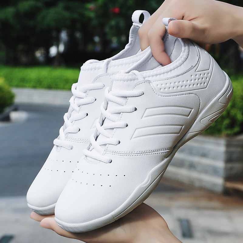 Athletic cheerleading shoes white aerobics shoes women's training competition dance shoes sneakers