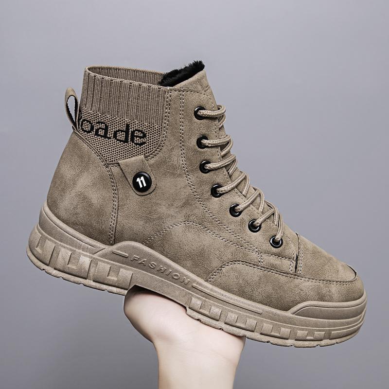 fashion pu upper military tactical work boots