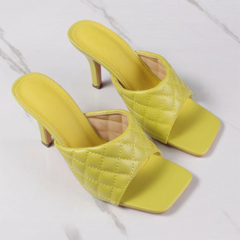 classic stiletto heel ladies sandals individual heels square toe solid shoes women