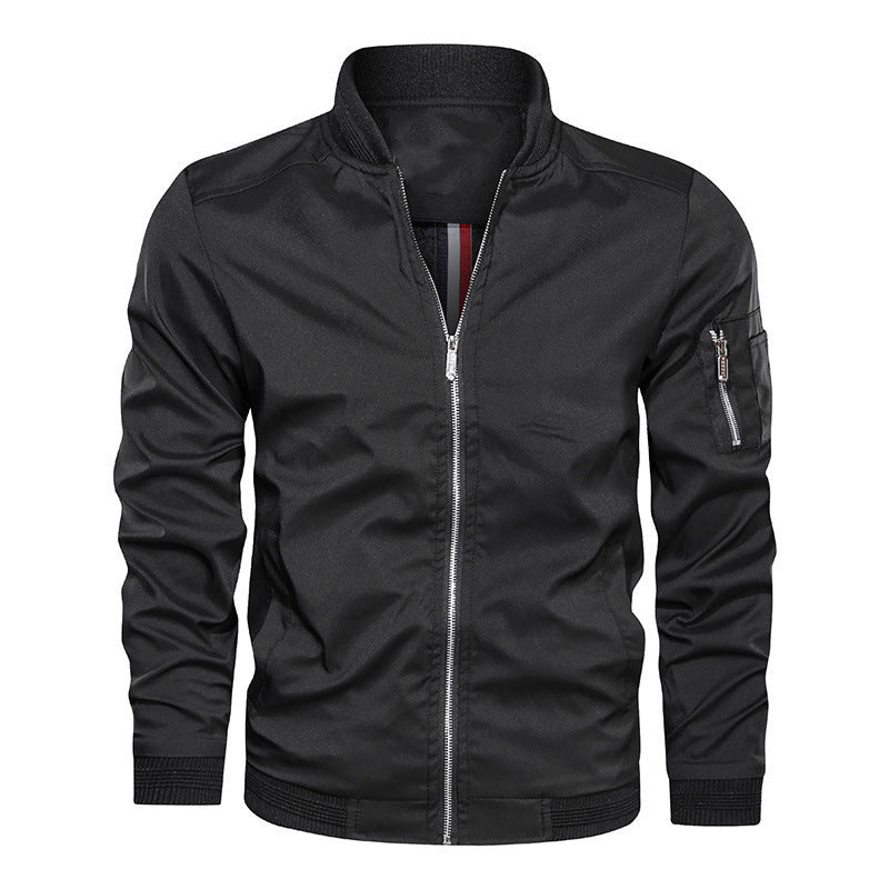 Amazon men's coat Spring and autumn  version of the trend loose fat fall leisure baseball jackets mens spring clothes