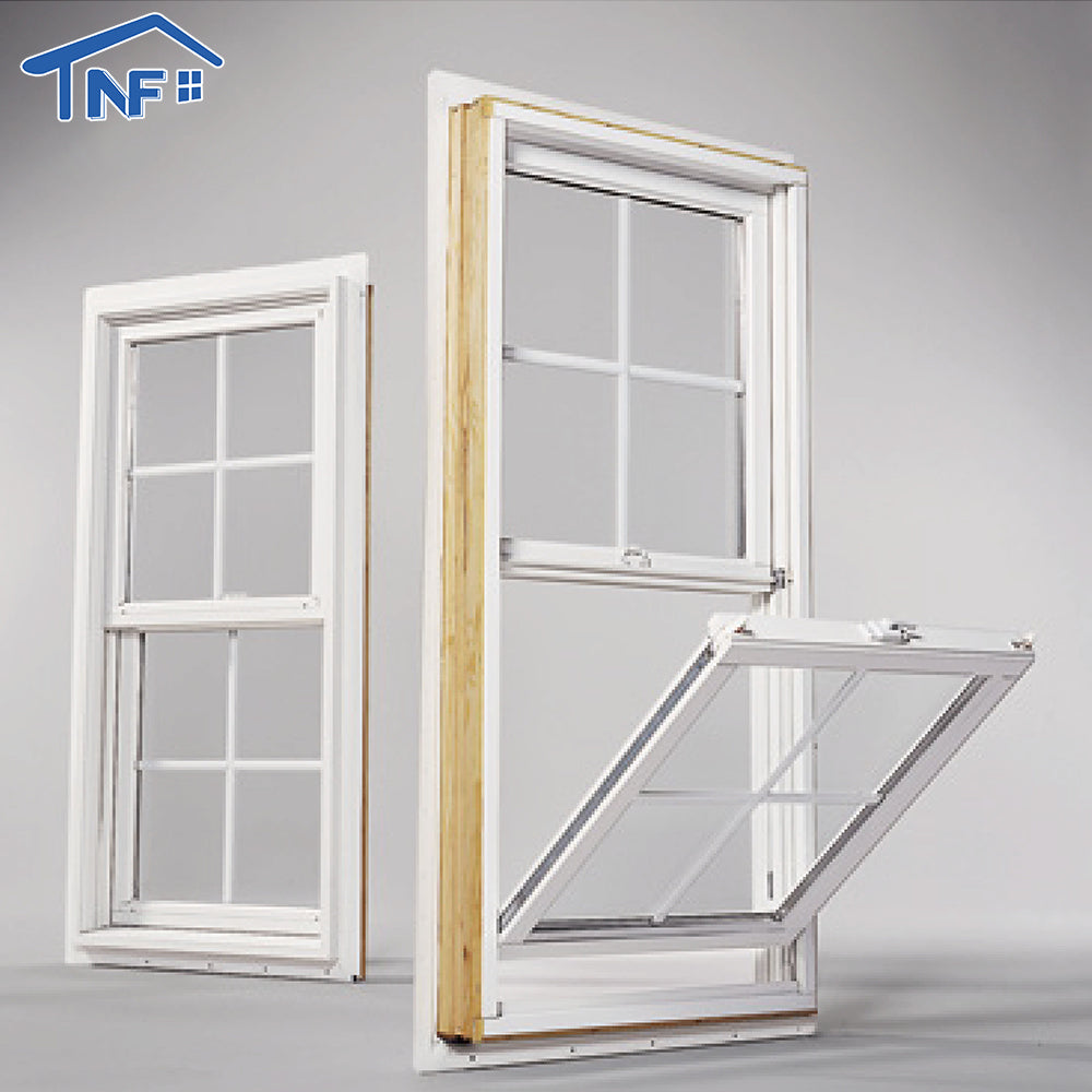 Compliant with California standards aluminum tempered glass windows double hung windows