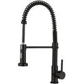 Modern Pull Out Brass Mixer Sink Faucet Stainless Steel Black Spring Kitchen Faucet