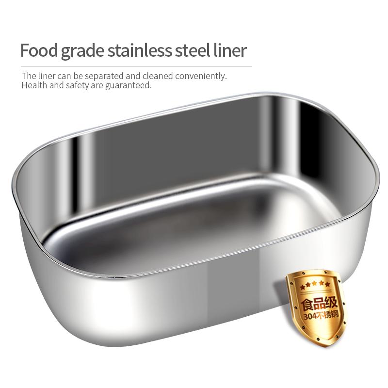 110v 220v 12v 24v portable stainless steel hot food heating electric heated lunch box for car and home