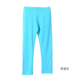 M1708 Fashion Candy Color Cropped trousers Girls Skinny Pants Soft Elastic Modal Cotton Kids Girl Leggings Pants