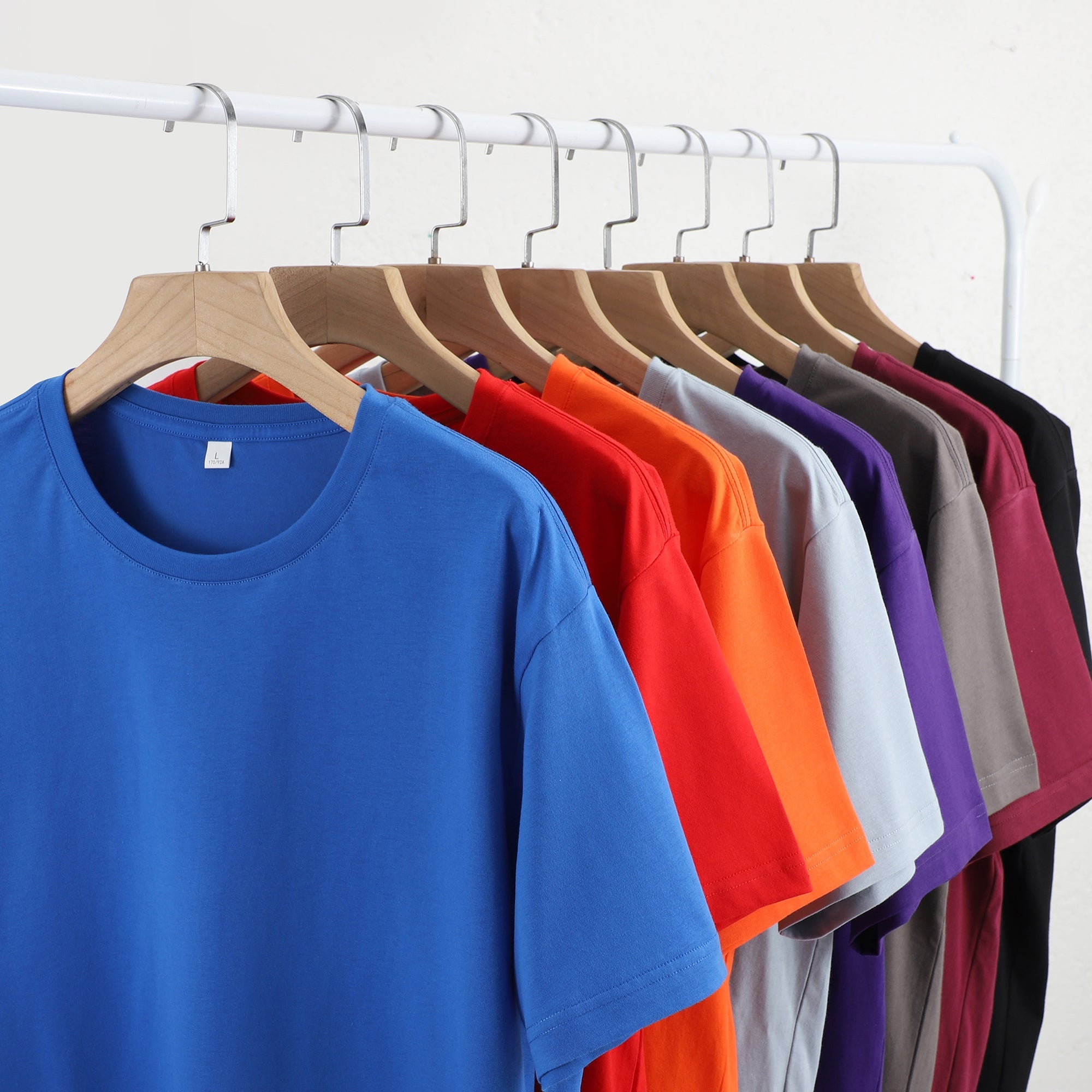 Wholesale Custom Your Brand Logo 100% Cotton Blank Men T Shirt Plain Casual Men's T-shirts