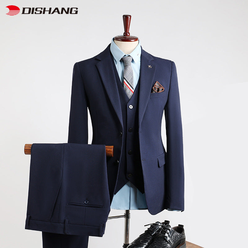 Wholesale Factory Men's Suits 3 pieces Coat Pant Men Suit Set slim fit business suits for men