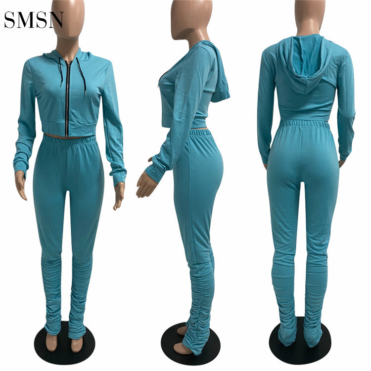 new autumn long sleeve woman clothes ladies autumn set 2 piece outfit womens two piece pants set