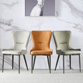 Modern Mid-Century Nordic Dining Room Restaurant Furniture Outdoor Kitchen Side Chair Leather Dining Chairs Set