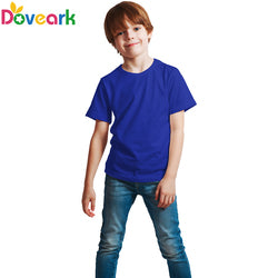 Custom Logo T-shirt Boy 100% Premium Cotton T-shirts Plain Tshirts Blank Baby Girl Kids Short Sleeve t shirt Boy Kids Tee