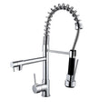 Hot and  Cold Water Brass material Pull Down Double water outlet  Spring Kitchen Sink Faucet