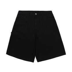 2022 Summer Vintage Washed Plain Loose Baggy men's Denim Jeans Shorts Factory Wholesale