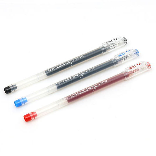 factory Wholesale Gel Pen 0.5mm  diamond tip Black Blue Red test good gel pen transparent gel pen G-520
