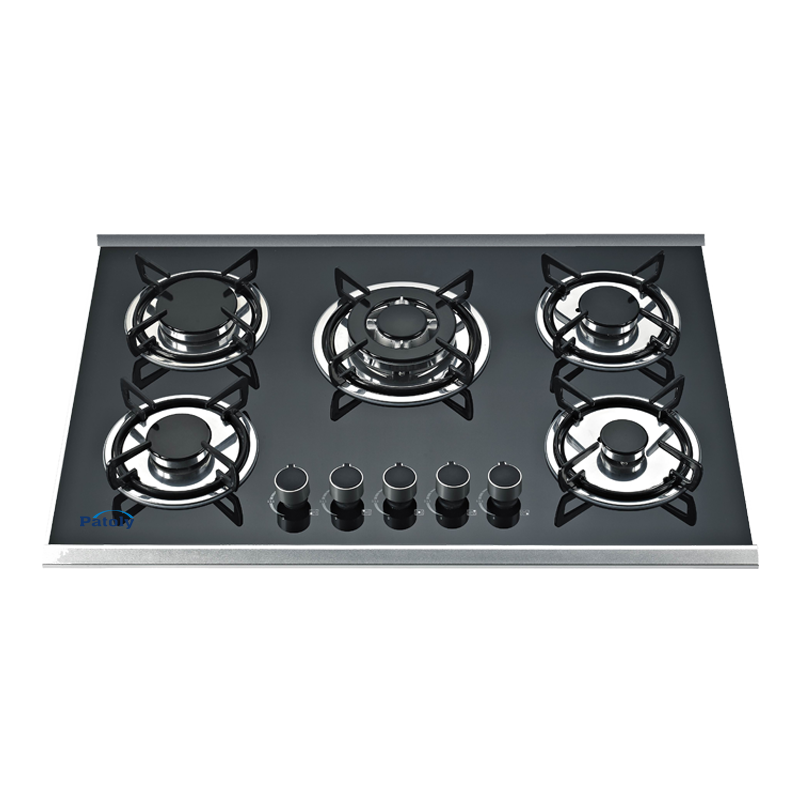 Chinese high quality built in gas hob supplier auto ignition kitchen appliance 5 burner gas cooker for modern kitchen