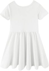Toddler Girl Buttery Soft Bamboo Short Sleeve Kids Dresses Twirl Dress