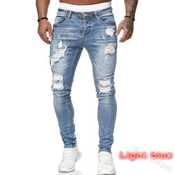 2022 mens slim fit ripped jeans Stretch Jeans Casual Pants multi-color denim jeans for men