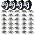 JINGLE BELLS 30 Calling Buttons 4 Watch Pager Receiver Wireless Service Call Bells Restaurant Guest Calling Systems
