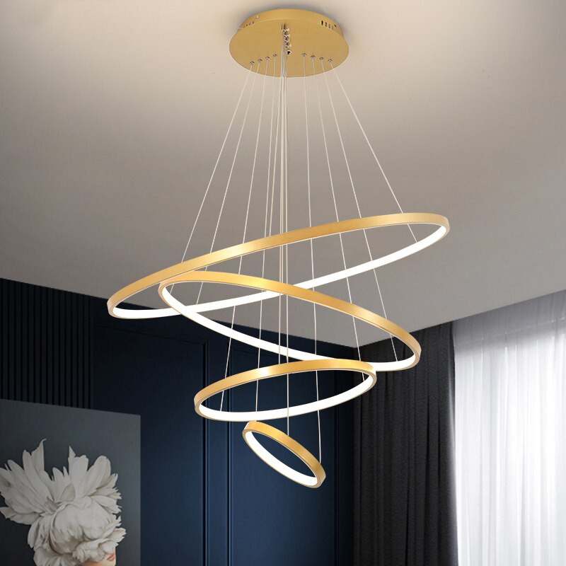 Modern Led Chandeliers Villa Living Bedroom restaurant Wrought Iron Ceiling Chandelier Home Indoor Lighting Decor Pendant Lights