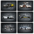 Modern Sports Car Metal Signage Tin Painting Advertising Sign Car Poster Plaque Home Bar Club Garage Wall Art Decorative Mural