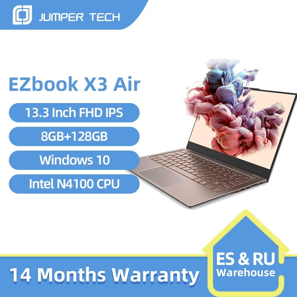 new jumper ezbook x3 air notebook 8gb 128gb 13 3 inch 1920 1080 ips screen intel n4100 ultra slim laptop windows 10 laptops