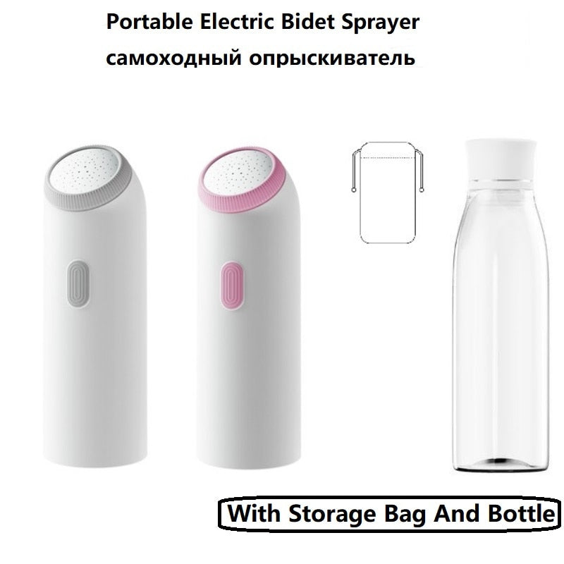 New Portable Travel Hand Held Electric Bidet Sprayer Personal Cleaner Baby Care Hygiene Large Capacity Bottle Spray Washing