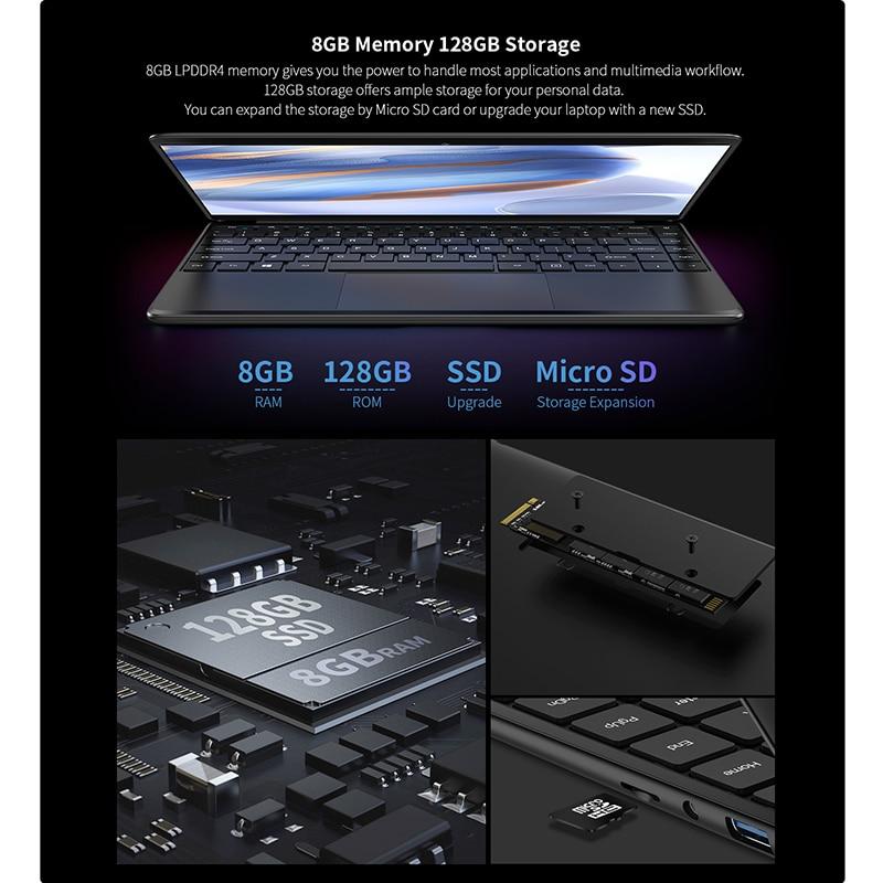 teclast f7 plus 3 laptop 14 1 1920 x 1080 8gb ram 256gb ssd intel gemini lake n4120 windows 10 dual band wi fi notebook usb 3 0 laptops