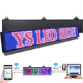 P10 mm Led Sign 52 x 8 inch Led Scrolling Message Board RGB Full Color Display for Advertising Business Programmable by WiFI
