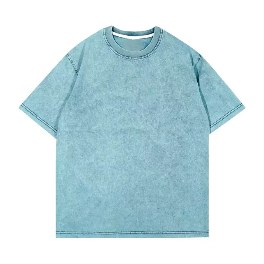 Clothing Manufacturers Custom Vintage Acid Wash T Shirt Streetwear Oversized Graphic Printed Tees Shirt Mens Washed T-shirts