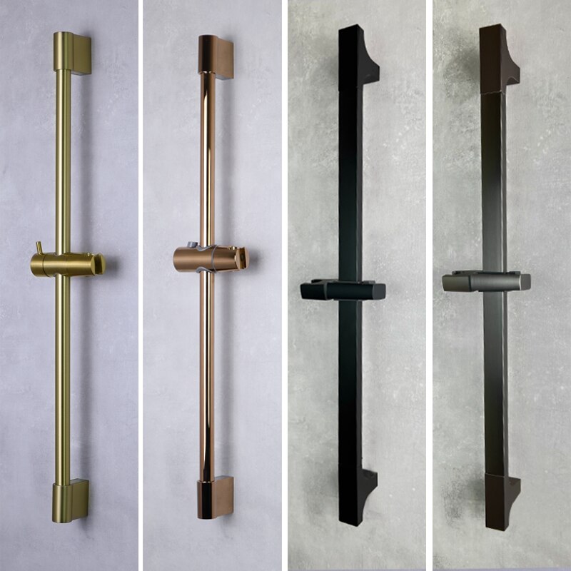 Shower Bar Angel Height Adjustable Sliding Hand Shower Bar Chrome Matt Black Stainless Steel 64cm Bathroom Fixtures