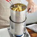 Stainless Steel Deep Frying Pot Tempura French Fries Fryer With Strainer Chicken Fried Pans Kitchen Cooking Tool fritadeira