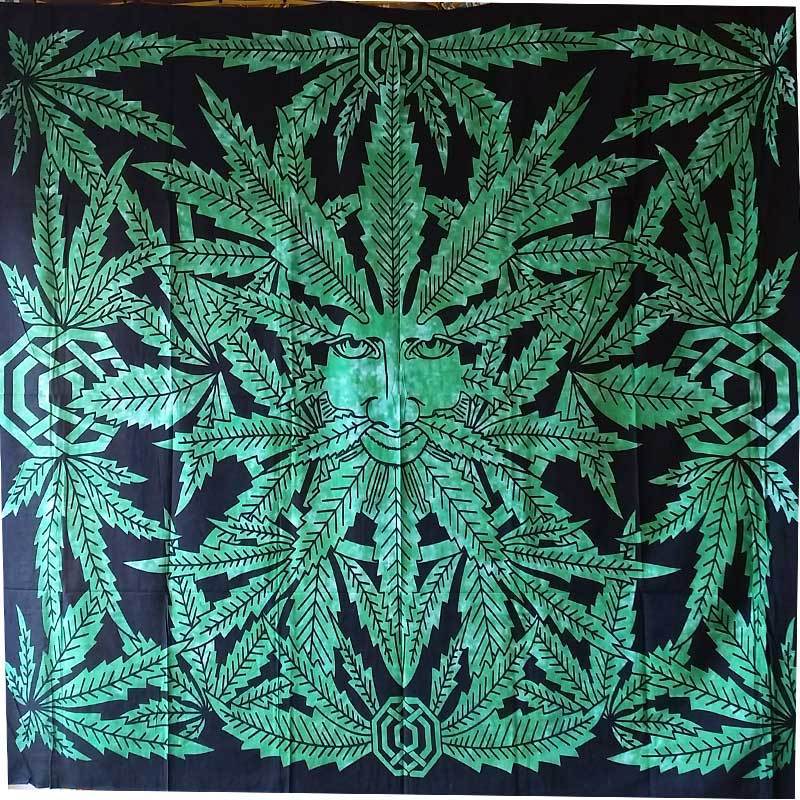 the green ganja man full size wall art tapestry