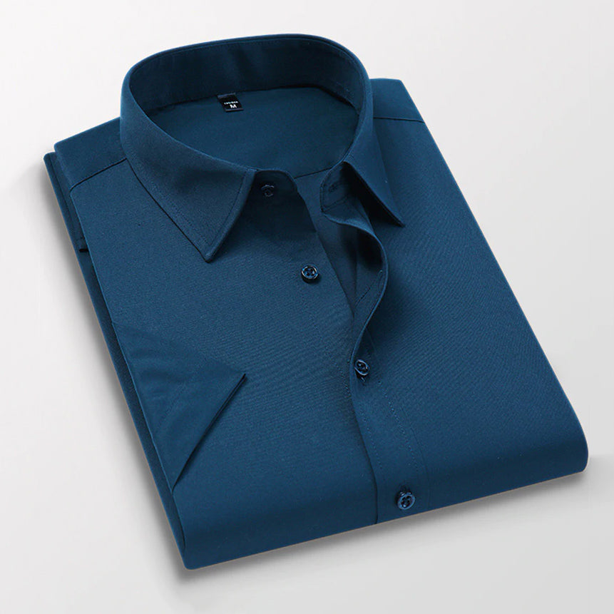 Top Quality Navy Blue Dress Shirt Men Business Formal Shirt Long Sleeve 100% Cotton Shirt