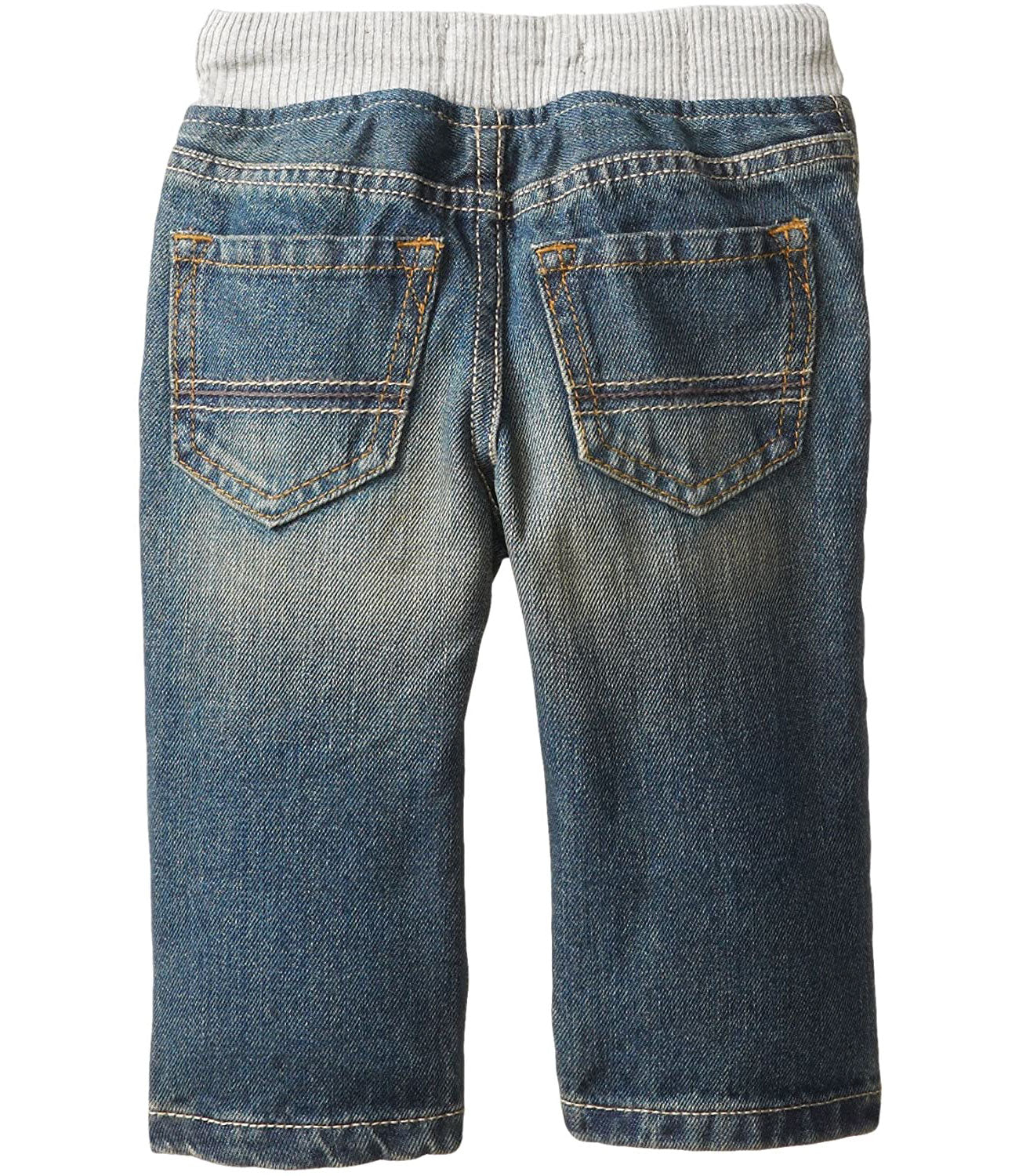 Wholesale denim garment factory blue pull on kid's biker jogger pants denim jeans