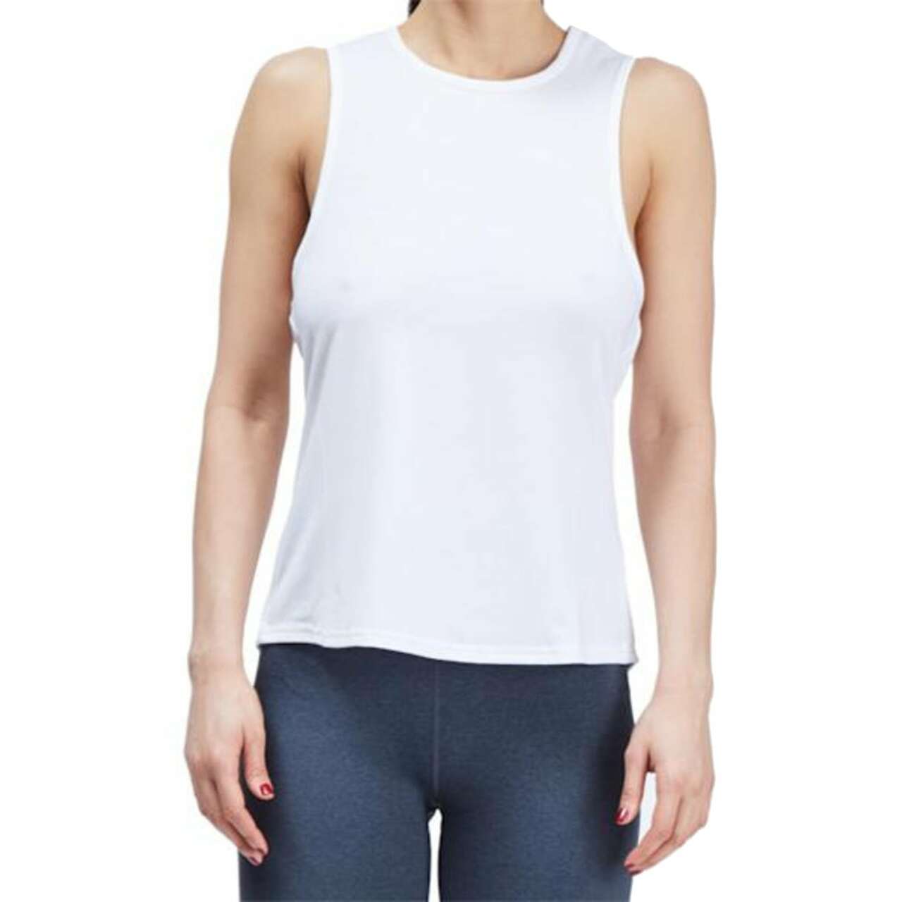 urban savage laced up womens sleeveless top in white