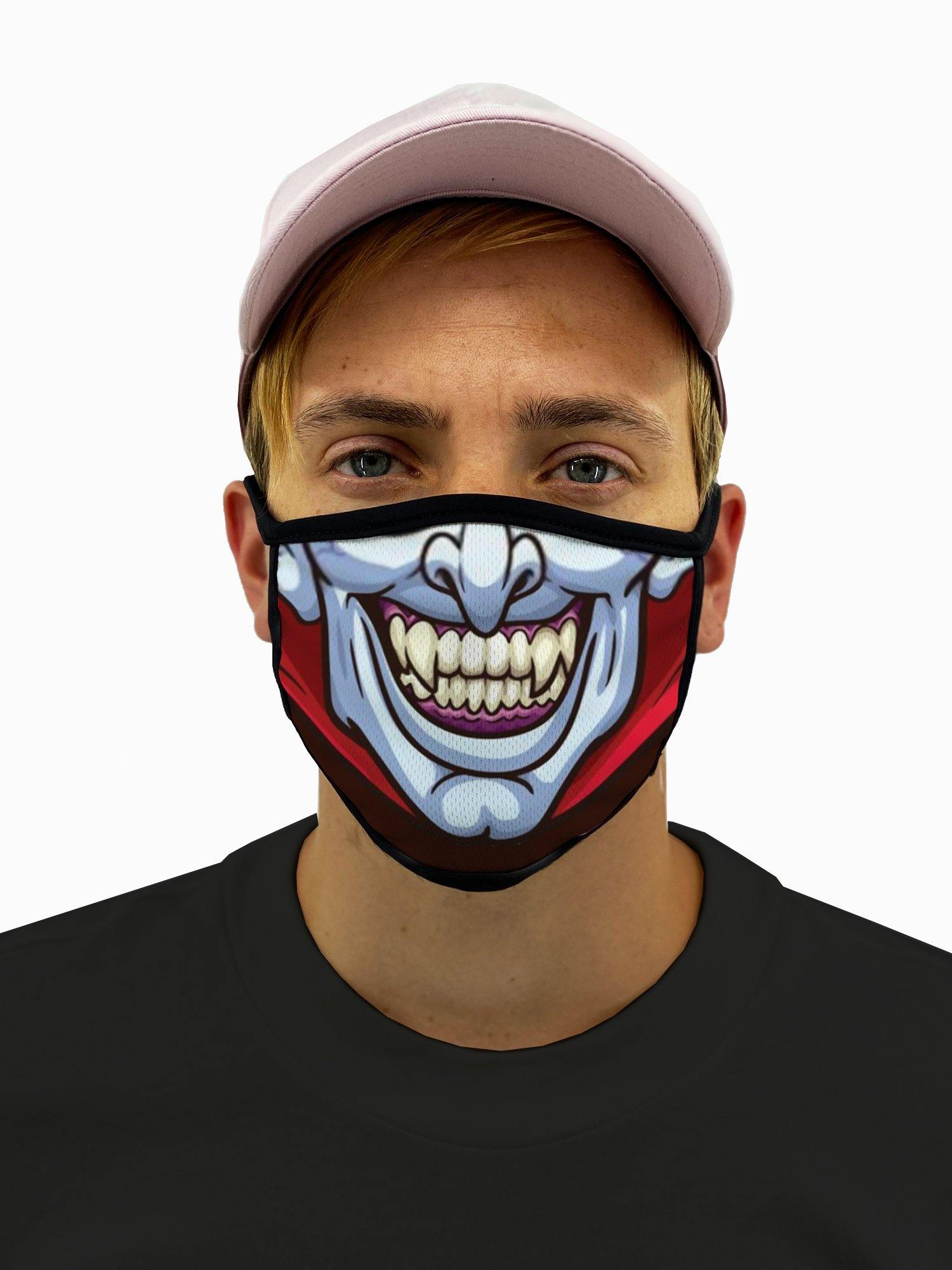 vampire face mask with filter pocket