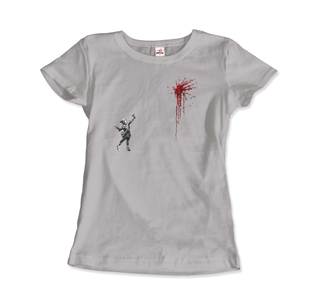 banksy valentines day mural reproduction t shirt
