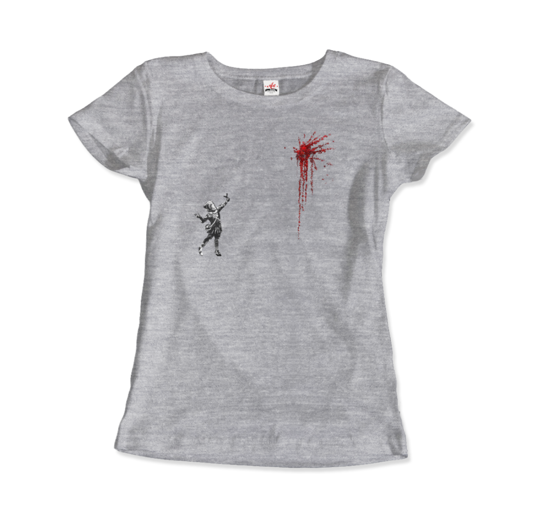 banksy valentines day mural reproduction t shirt