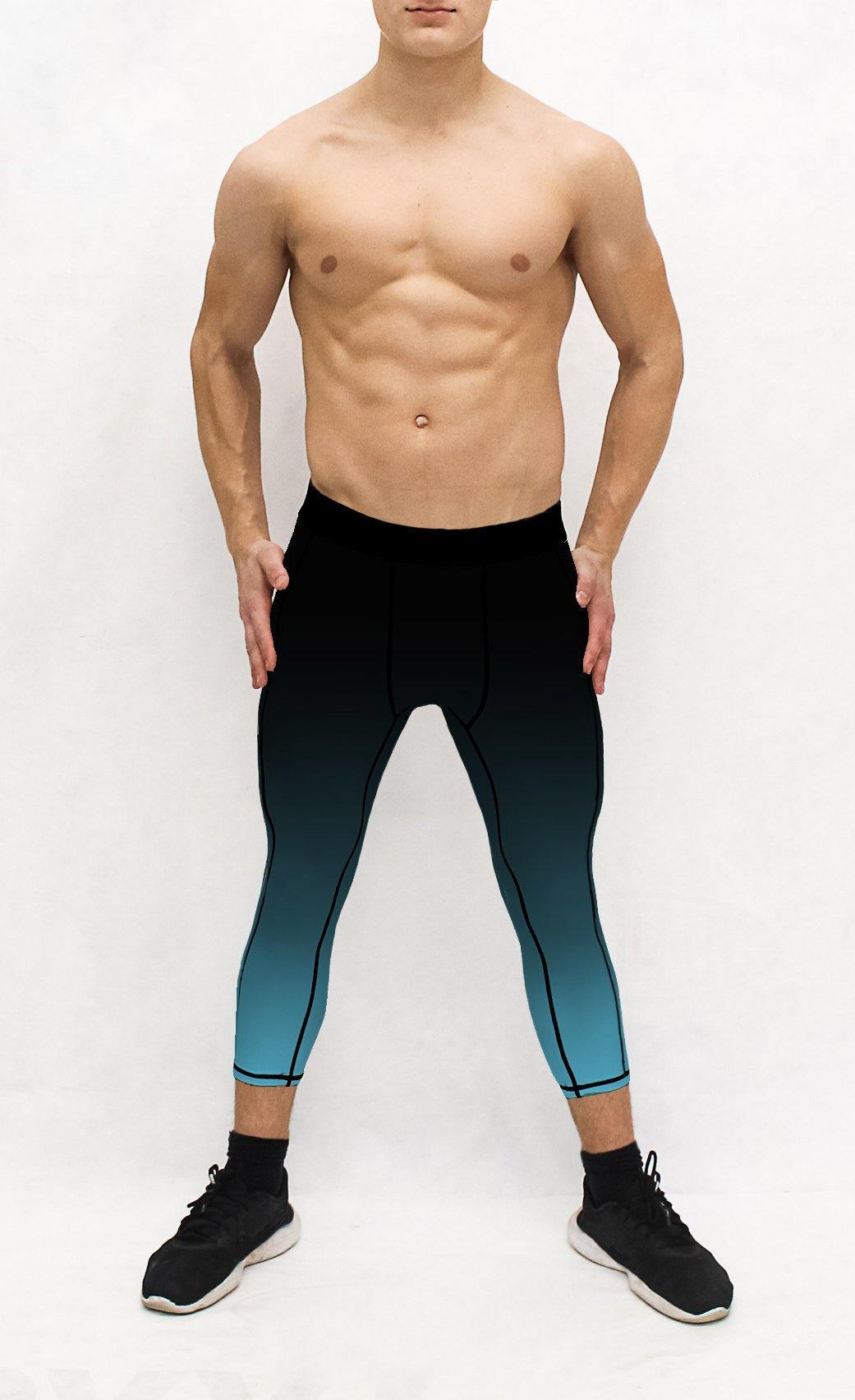 mens black aqua ombre