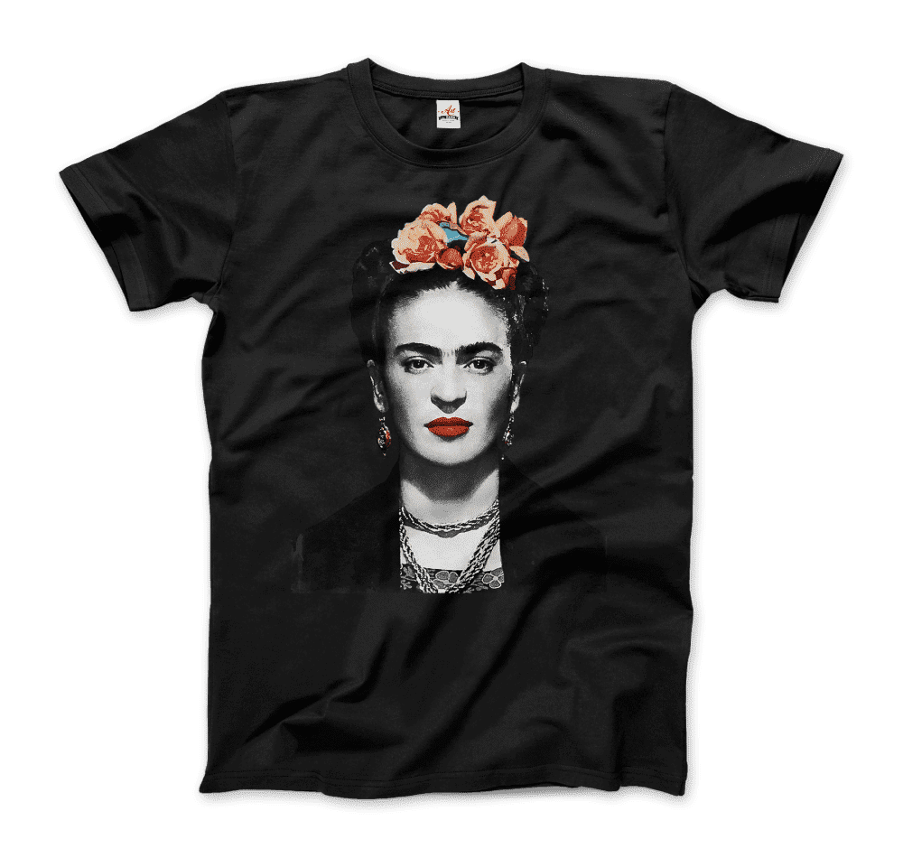 frida kahlo with flowers poster artwork t shirt art o rama