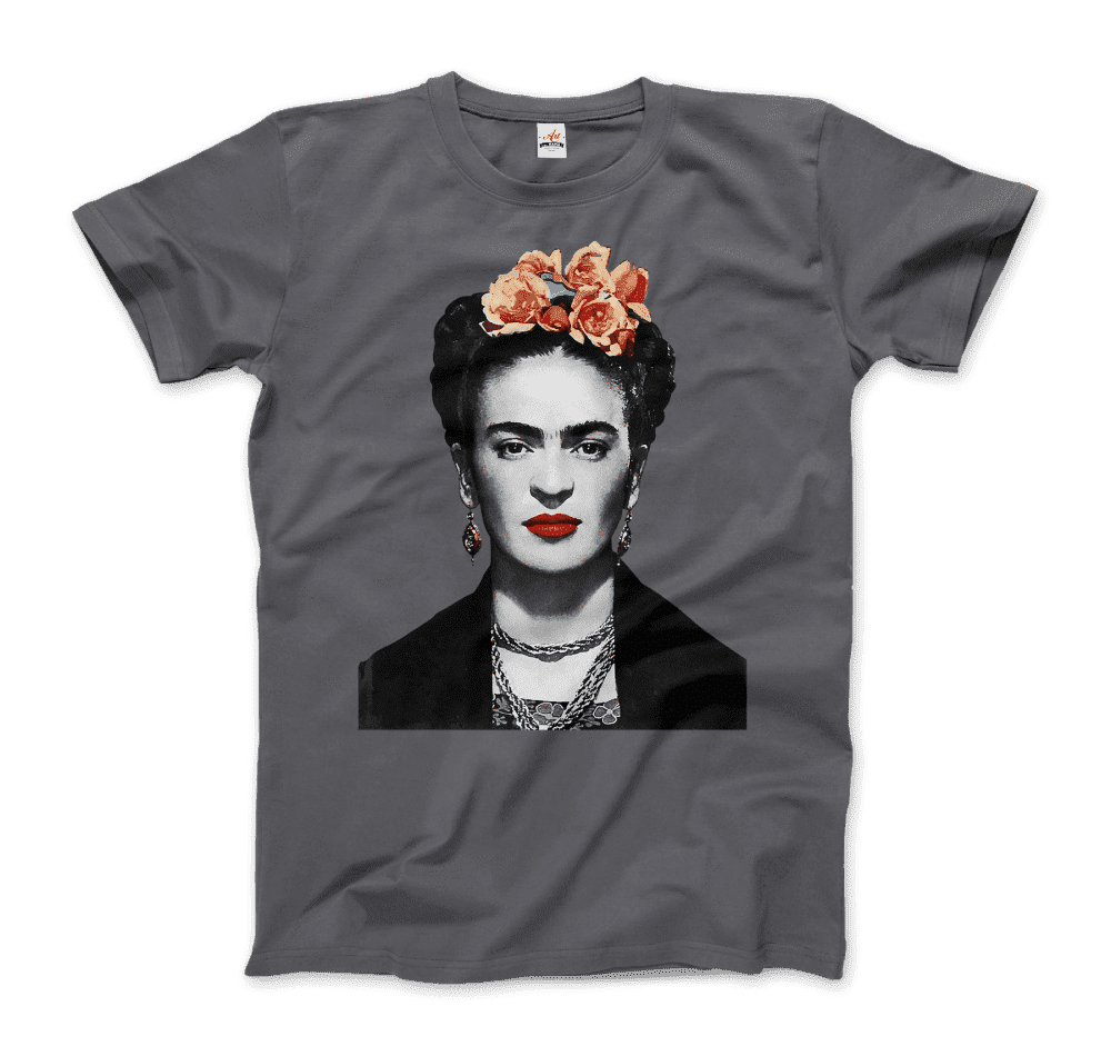 frida kahlo with flowers poster artwork t shirt art o rama