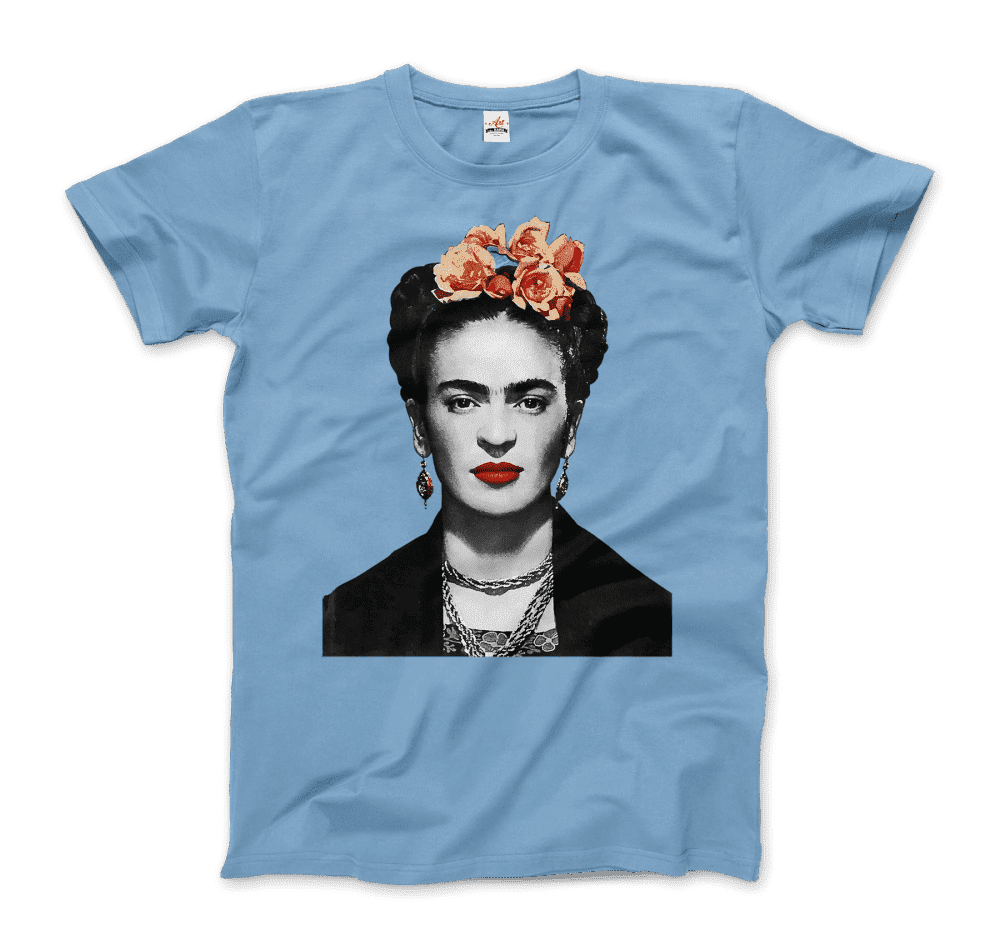 frida kahlo with flowers poster artwork t shirt art o rama
