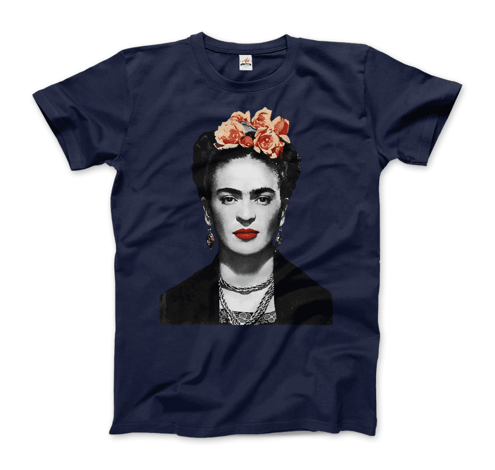 frida kahlo with flowers poster artwork t shirt art o rama