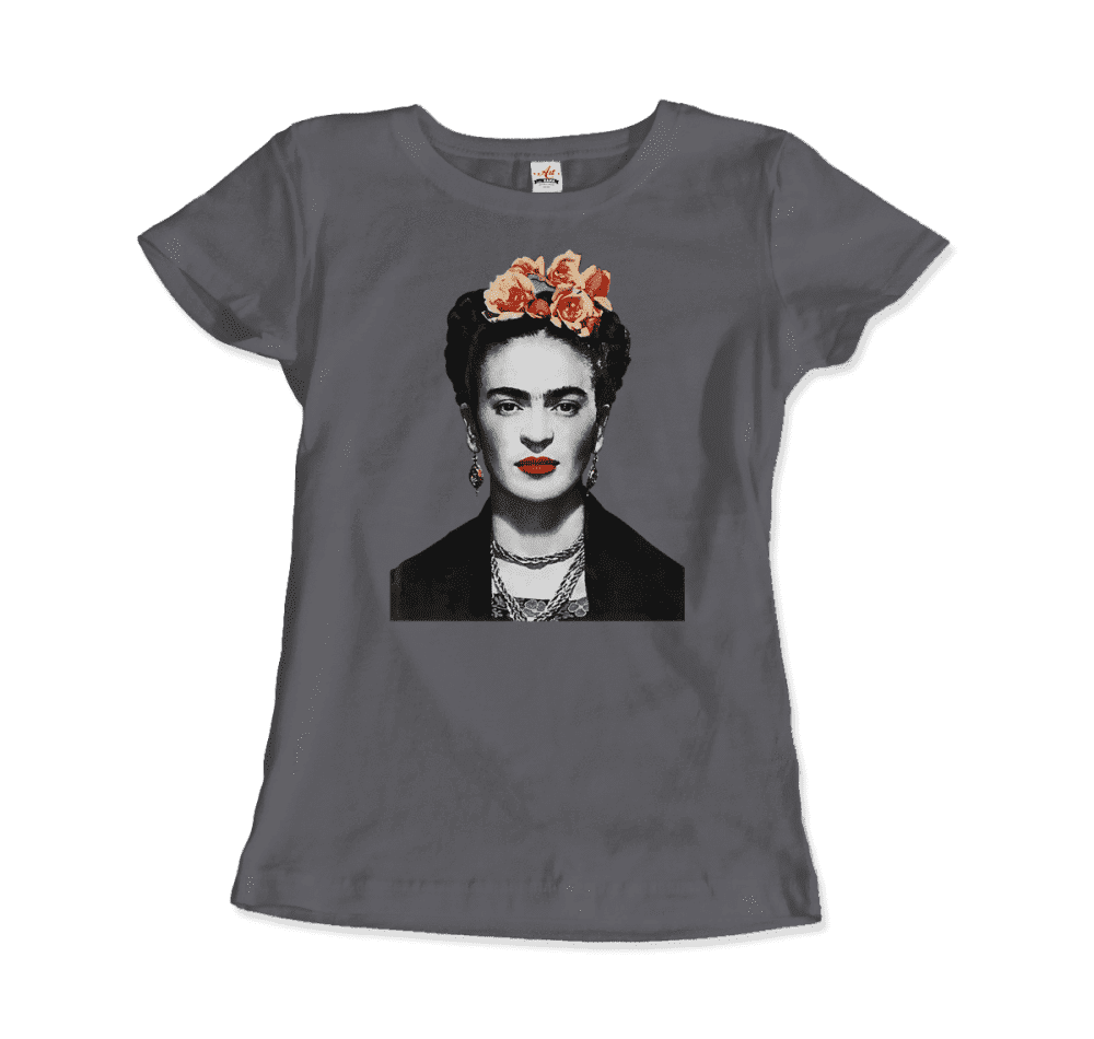 frida kahlo with flowers poster artwork t shirt art o rama