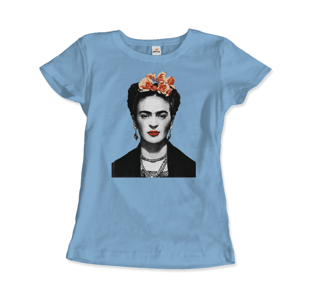 frida kahlo with flowers poster artwork t shirt art o rama