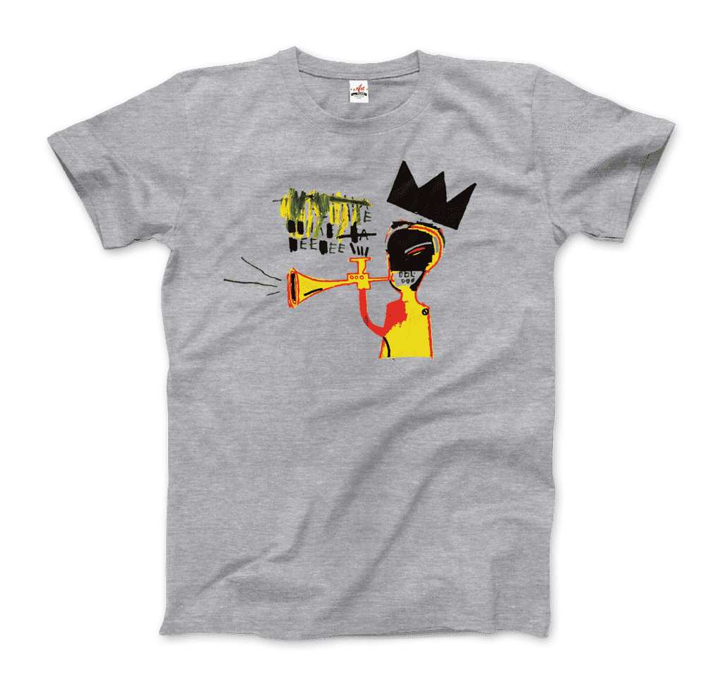 jean michel basquiat trumpet 1984 artwork t shirt art o rama